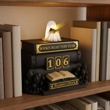 Personalized Halloween Book Tracker, LED Ghost Bookshelf Decor