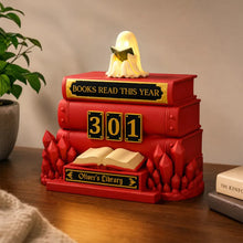 Personalized Halloween Book Tracker, LED Ghost Bookshelf Decor