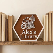 Personalized Book Nook Decor, Custom Reader Library Sign
