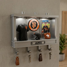 Custom Baseball Key Hanger, Personalized LED Wall Decor