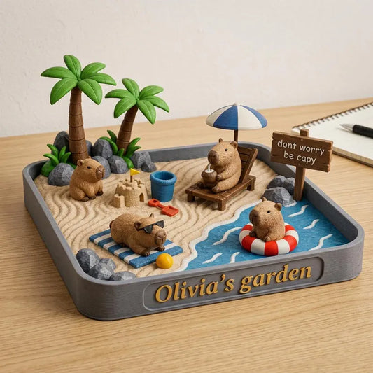 Personalized Capybara Zen Garden