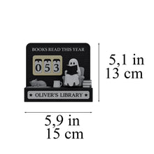 Personalized Halloween Book Tracker, Ghost Bookshelf Decor