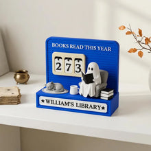 Personalized Halloween Book Tracker, Ghost Bookshelf Decor