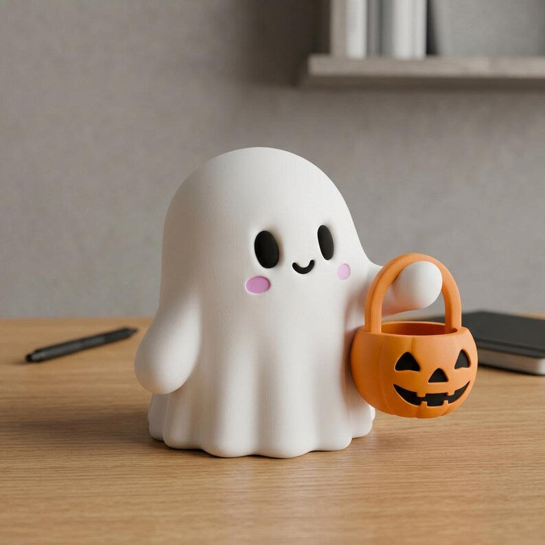 Cute Tiny Halloween Ghost, Trick or Treat Decor