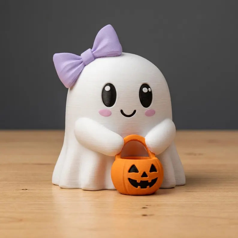 Cute Halloween Ghost Statue, Mini Bookshelf Decor