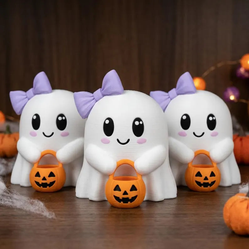 Cute Halloween Ghost Statue, Mini Bookshelf Decor