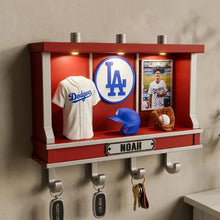 Personalized Baseball Wall Hook, Custom LED Key Holder