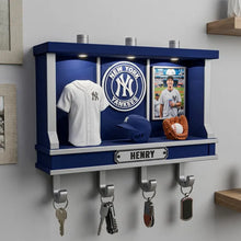 Custom Baseball Key Holder, Personalized LED Wall Decor