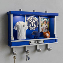 Custom Baseball Key Holder, Personalized LED Wall Decor