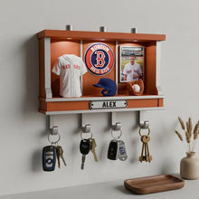 Personalized Baseball Key Rack, Custom LED Wall Decor