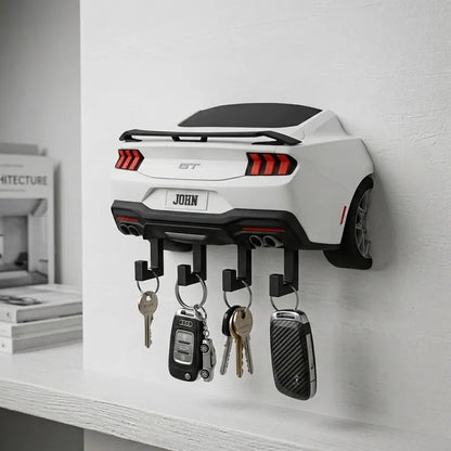 Personalized Supercar Key Holder, Custom Name Wall Decor