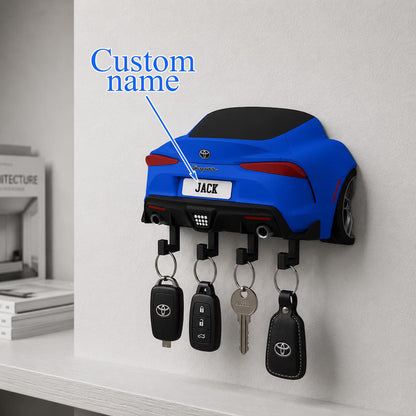 Custom Sports Car Key Holder, Personalized Garage Wall Decor