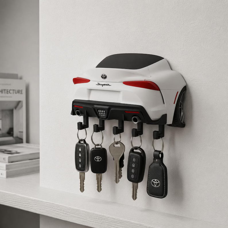 Custom Sports Car Key Holder, Personalized Garage Wall Decor