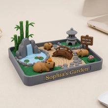 Personalized Capybara Zen Garden, Funny Desk Decor