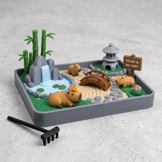 Personalized Capybara Zen Garden, Funny Desk Decor