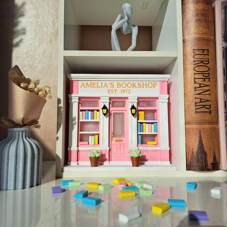Custom Book Nook Decor, Personalized LED Bookshop Sign