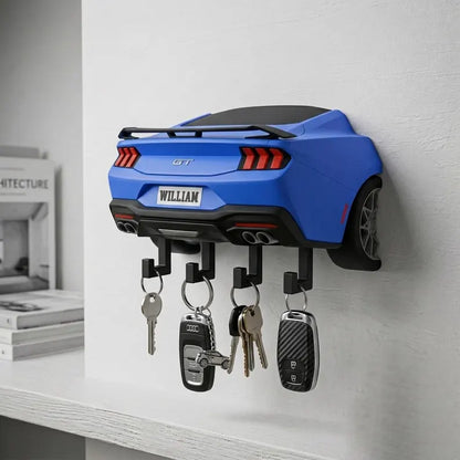 Personalized Supercar Key Holder, Custom Name Wall Decor