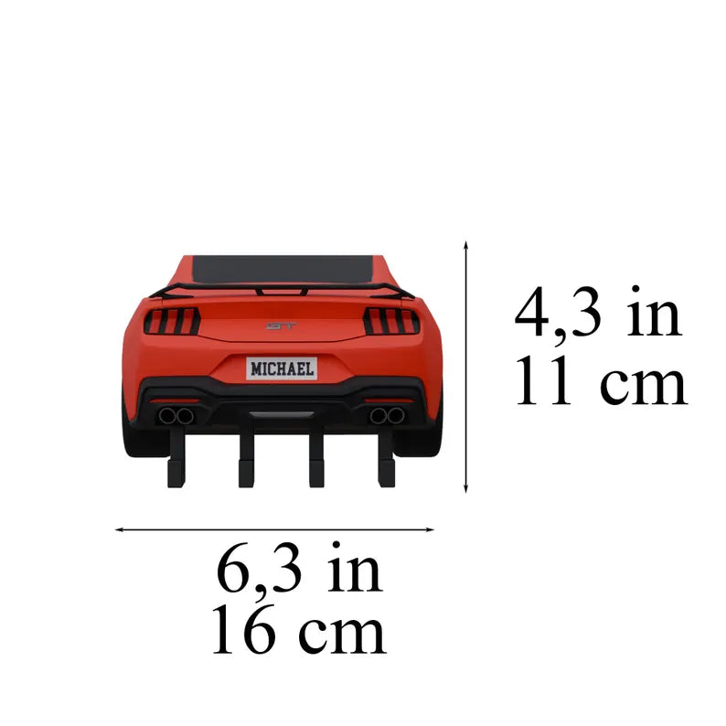 Personalized Supercar Key Holder, Custom Name Wall Decor