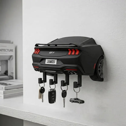 Personalized Supercar Key Holder, Custom Name Wall Decor