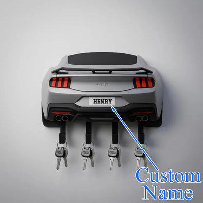 Personalized Supercar Key Holder, Custom Name Wall Decor