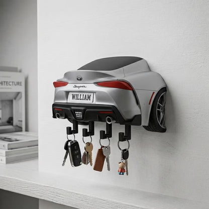 Custom Sports Car Key Holder, Personalized Garage Wall Decor