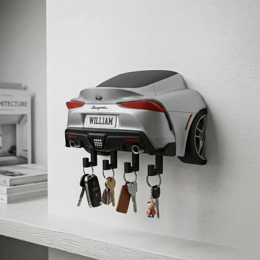 Personalized 3D Printed Key Hanger for Car Lovers, Custom Sports Car Key Holder, Car Lover Home Decor, Man Cave Wall Decor