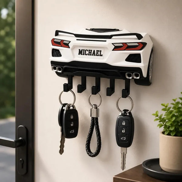 Personalized Car Key Holder, Custom Sports Car Decor