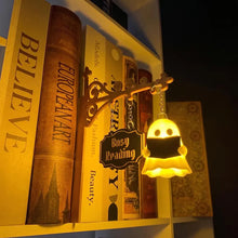 Personalized Ghost Bookshelf Lamp, Book Nook Decor