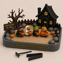 Personalized Halloween Capybara Zen Garden, 3D Printed Desk Decor