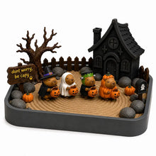 Personalized Halloween Capybara Zen Garden, 3D Printed Desk Decor