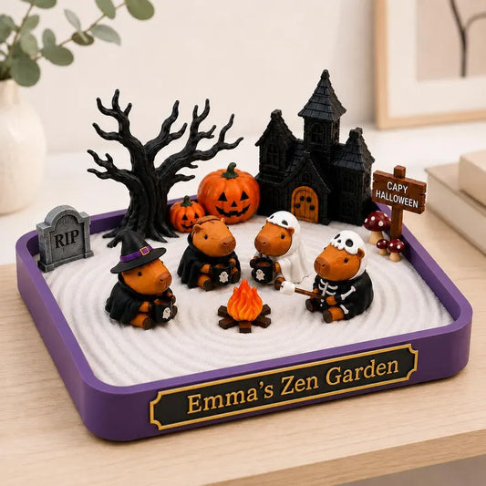 Custom Capybara Halloween Zen Garden