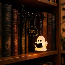 Personalized Ghost Bookshelf Lamp, Book Nook Decor