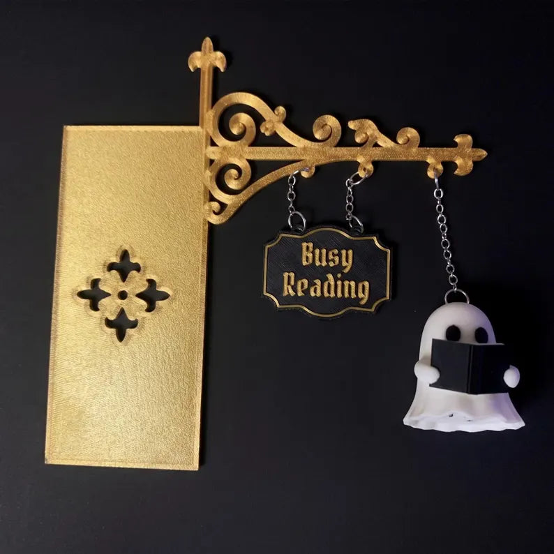 Personalized Ghost Bookshelf Lamp, Book Nook Decor