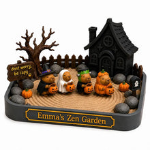 Personalized Halloween Capybara Zen Garden, 3D Printed Desk Decor