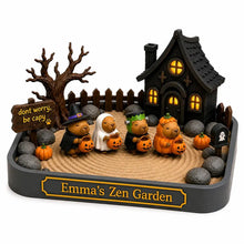 Personalized Halloween Capybara Zen Garden, 3D Printed Desk Decor