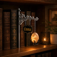 Personalized Dragon Egg Lamp, Gothic Bookshelf Decor