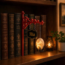 Personalized Dragon Egg Lamp, Gothic Bookshelf Decor