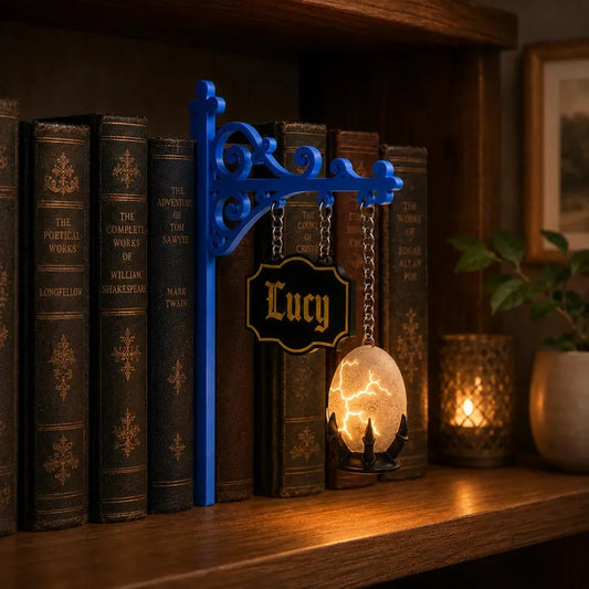 Personalized Dragon Egg Bookshelf Lamp, Halloween LED Book Shelf Decor, 3D Printed LED Book Nook Gift,Gothic Bookshelf Lamp