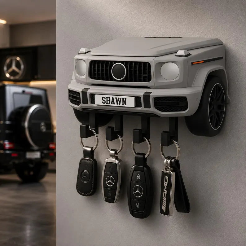 Personalized Luxury SUV Key Holder, Custom Name 3D Printed Wall Key Rack