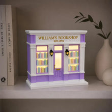 Custom Book Nook Decor, Personalized LED Bookshop Sign