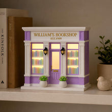 Custom Book Nook Decor, Personalized LED Bookshop Sign